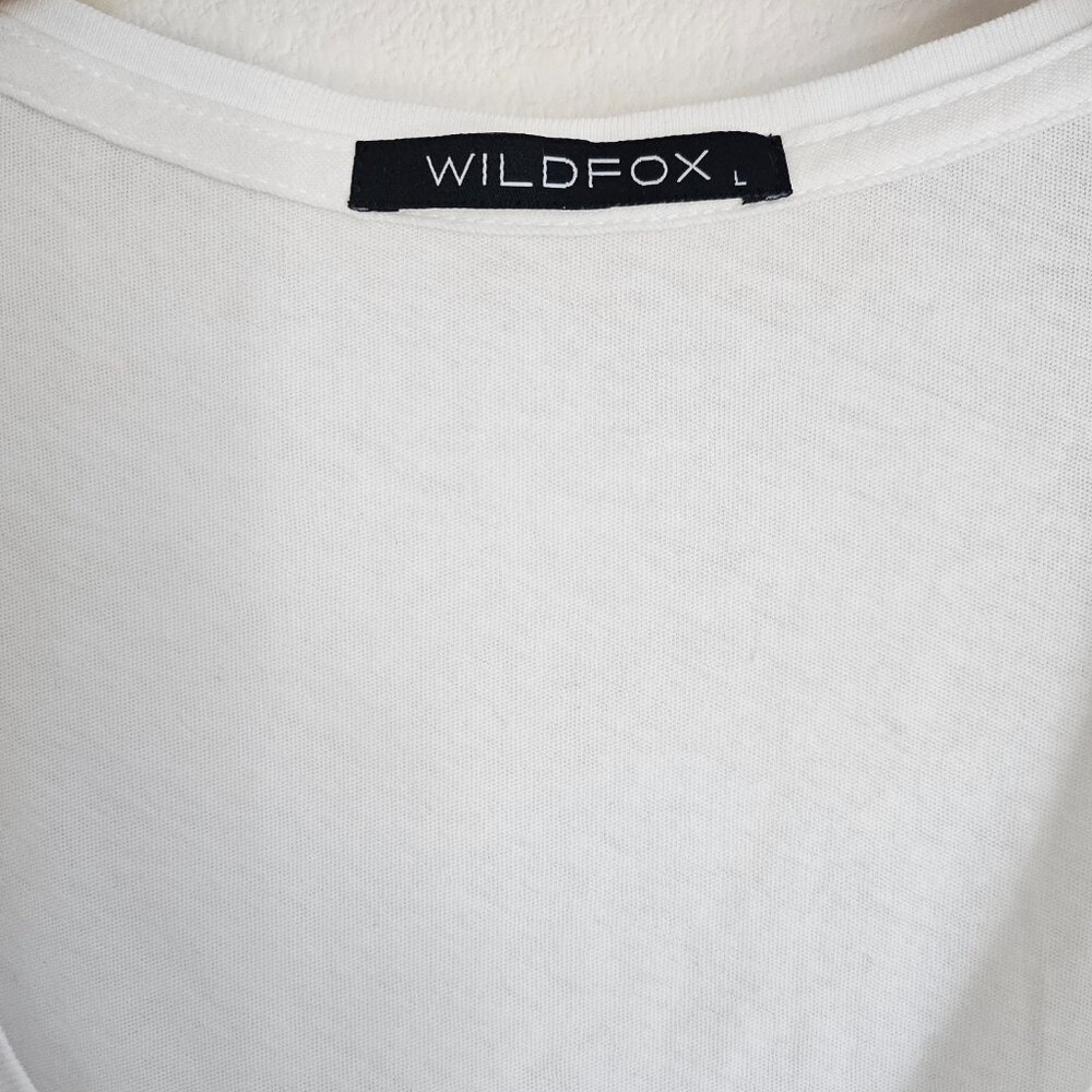Wildfox Love Potion N°9 Graphic Deep V-Neck Tee - White - Size L - Picture 5 of 9